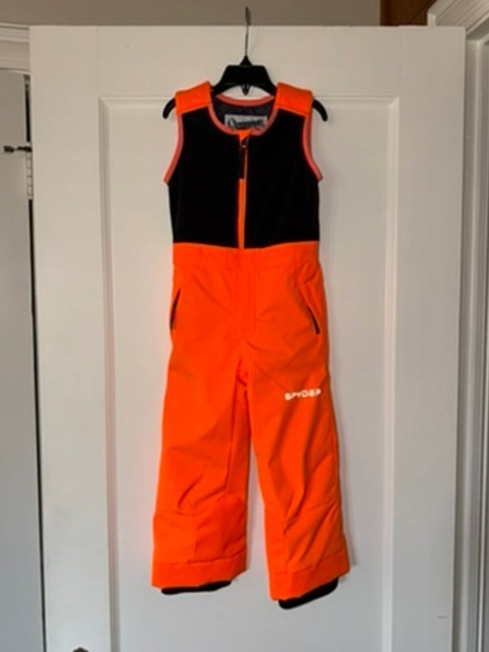 Spyder Boys Mini Expedition Snow Pant Ski Bibs Bryte Orange Sz 5